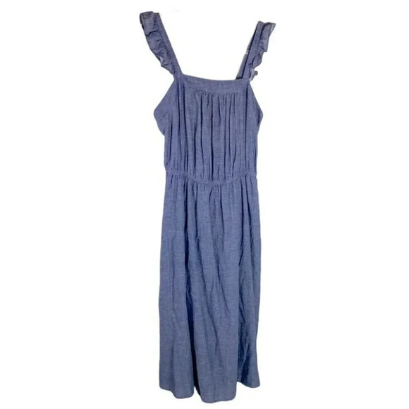 Old Navy S lined chambray ruffle sleeve dress‎ - Picture 1 of 8